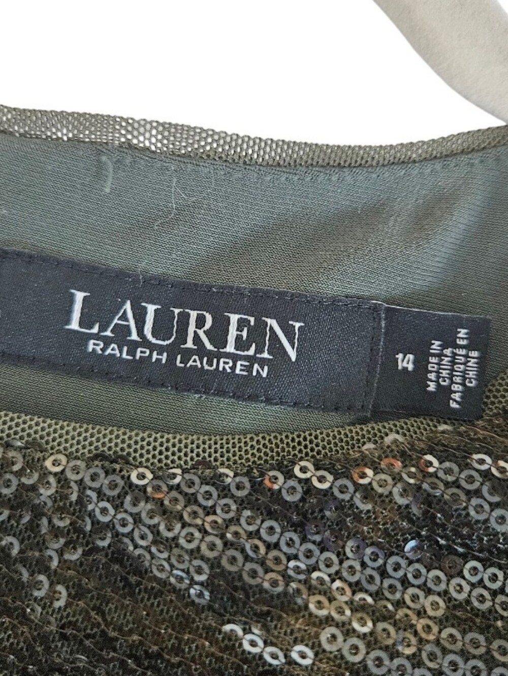 Ralph Lauren Black Label Ocelet Print Sequined Cocktail Party Dress Black Label - Picture 8 of 10